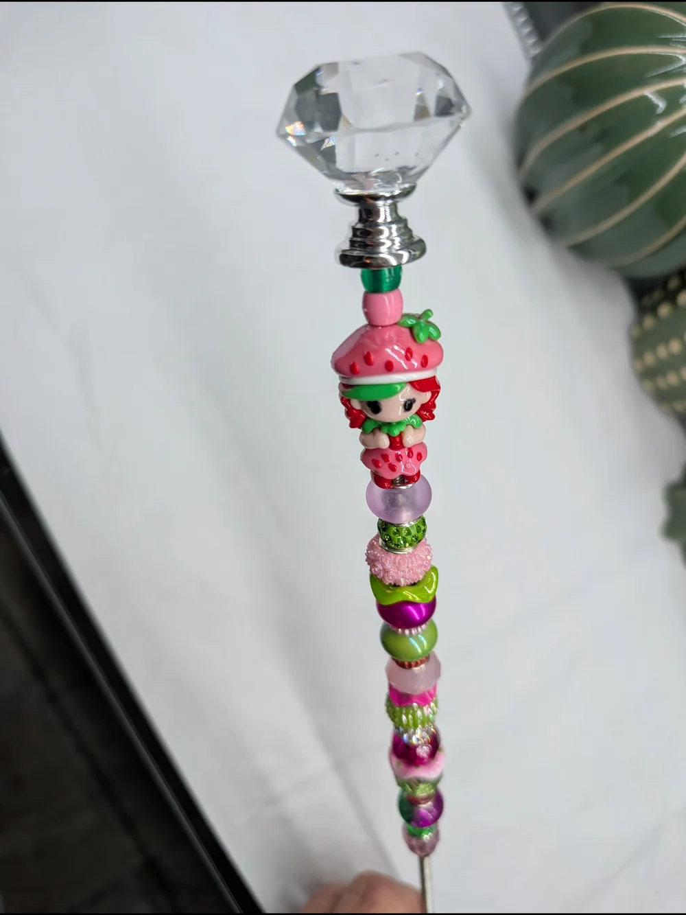 Hand Made Fairy Wand/Plant/Garden Stake W/Strawberry Shortcake 🍓